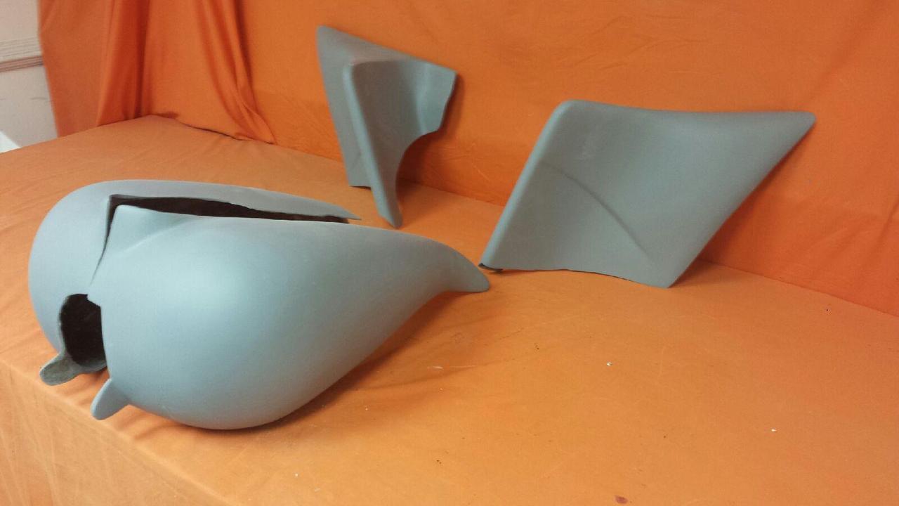 Harley Davidson Stretched Custom Side Covers Tank Shrouds Touring 96 - 08 FLHT, FLHR, FLTR, FLHX
