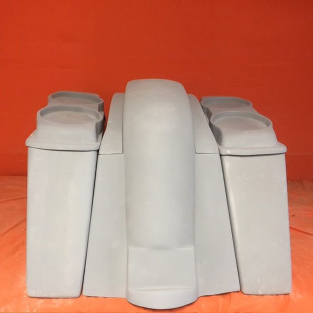 Honda VTX 1300 / 1800 6" Extended Stretched Saddlebags   Rear Fender No Cut Outs   Dual 6.5" Speaker Lids