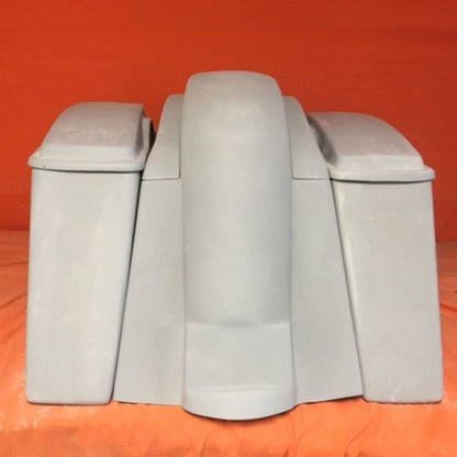Honda VTX 1300 / 1800 6" Extended Stretched Saddlebags   Rear Fender No Cut Outs   Lids