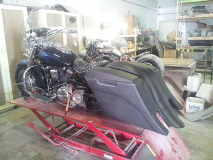 Yamaha Roadstar 1999 - 2007 6" Extended Stretched Out & Down Bags   Rear Fender   No Cut Outs   lids