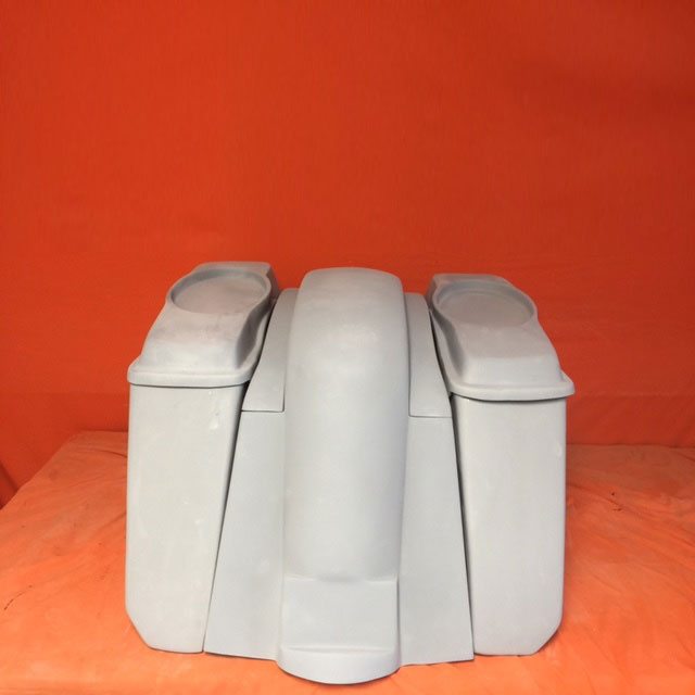 Honda VTX 1300 / 1800 5" Extended Stretched Saddlebags   Rear Fender No Cut Outs   6 X 9 Speaker Lids