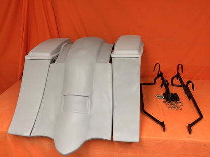 Suzuki C50 / C90 Boulevard 6" Out &amp; Down Saddlebags   Fender &amp; Side Covers, No Cut Outs   Lids &amp; Rail Kit