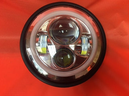 7" DAYMAKER Yamaha Royal Star Venture CHROME with WHITE Halo Projector HID LED Light Bulb Headlight Motorcycle