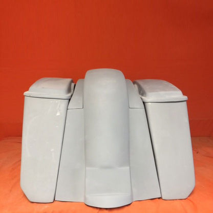 Honda VTX 1300 / 1800 5" Extended Stretched Saddlebags   Rear Fender No Cut Outs   Lids