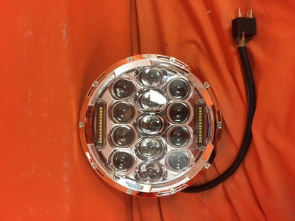 7" DAYMAKER 75W CHROME Projector HID LED Light Bulb Headlight Motorcycle Yamaha Roadstar 1600 / 1700