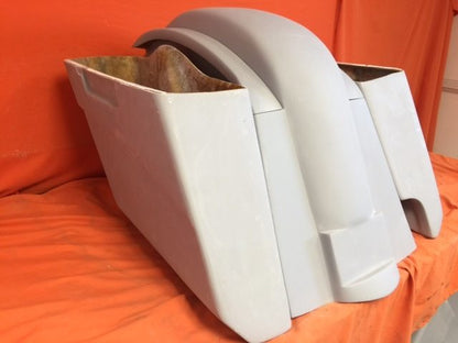 Honda VTX 1300 / 1800 5" Extended Stretched Saddlebags   Rear Fender Right Side Cut Out