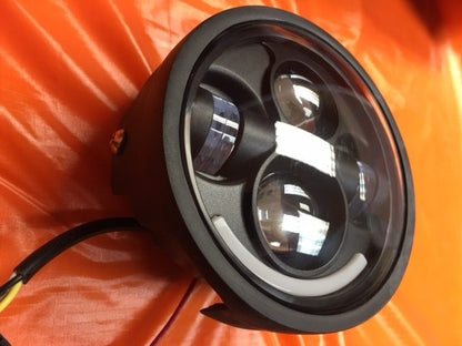 5 3/4" DAYMAKER Yamaha Star Roadliner Stratoliner XV1900A BLACK Projector HID LED Light Bulb Headlight Motorcycle