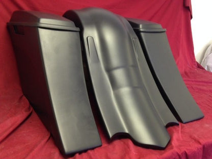 Honda VTX 1800 / 1300 6" Extended Stretched Out & Down Bags   Rear Fender   Lids  Fender No Cut Outs