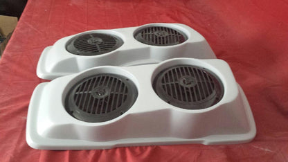 Harley Saddlebag Speaker Lids Dual 6.5" Harley Touring Stretched / Extended With Speakers