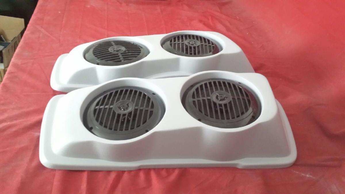 Harley Saddlebag Speaker Lids Dual 6.5" Harley Touring Stretched / Extended With Speakers