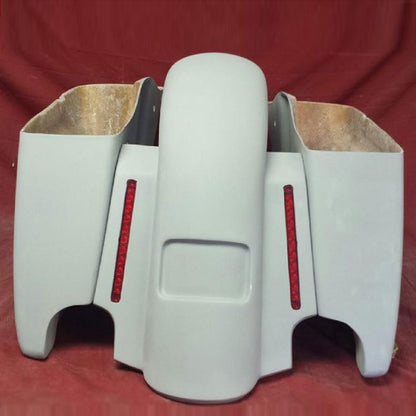 Harley Davidson 4.5" Extended Stretched Saddlebags With LED Light Fender - No Lids 2014 - 2018  Model Style Bags