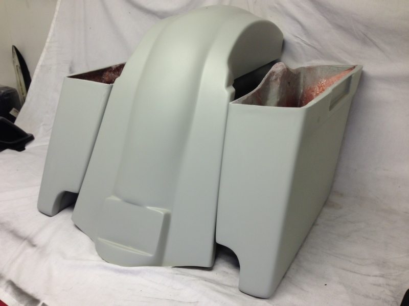 Harley Davidson 6" Softail Heritage Extended Stretched Saddlebags Lids Fender Dual CutOuts