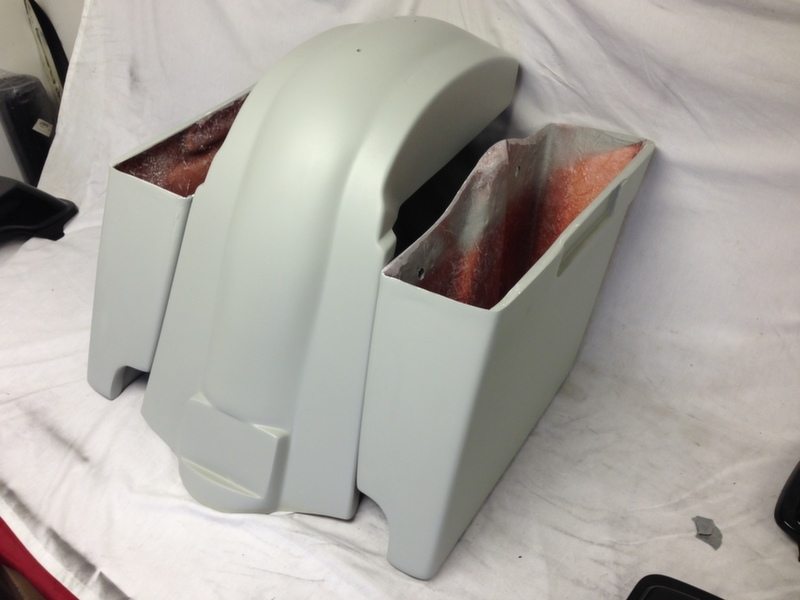Harley Davidson Softail Heritage 4" Extended Stretched Saddlebags No Lids Fender Dual Cut Outs