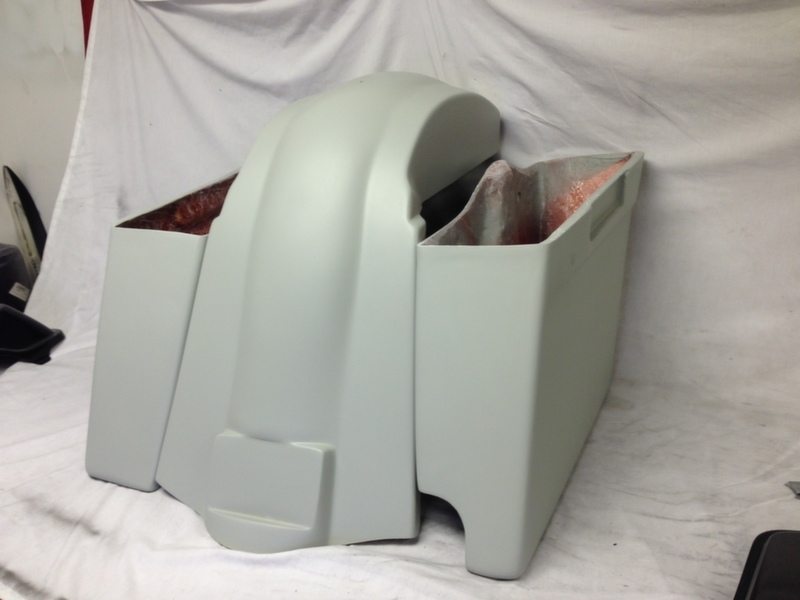 Harley Davidson 6" Softail Heritage Extended Stretched Saddlebags No Lids Fender Right Cut Out