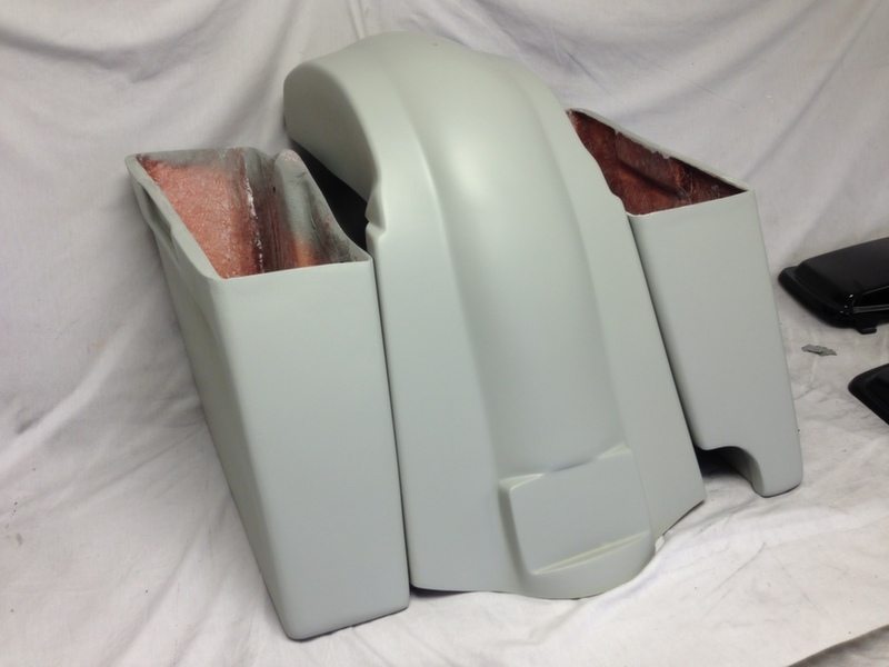 Harley Davidson 6" Softail Heritage Extended Stretched Saddlebags No Lids Fender Right Cut Out