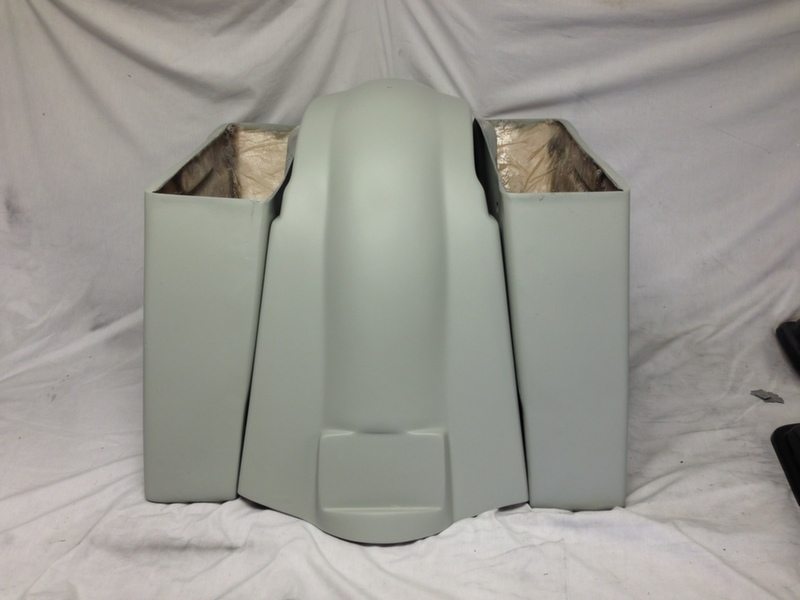 Harley Davidson 6" Softail Heritage Extended Stretched Saddlebags No Lids Fender No Cut Out