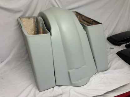Harley Davidson Touring 6" Extended Saddlebags No Lids and Fender No Cutouts