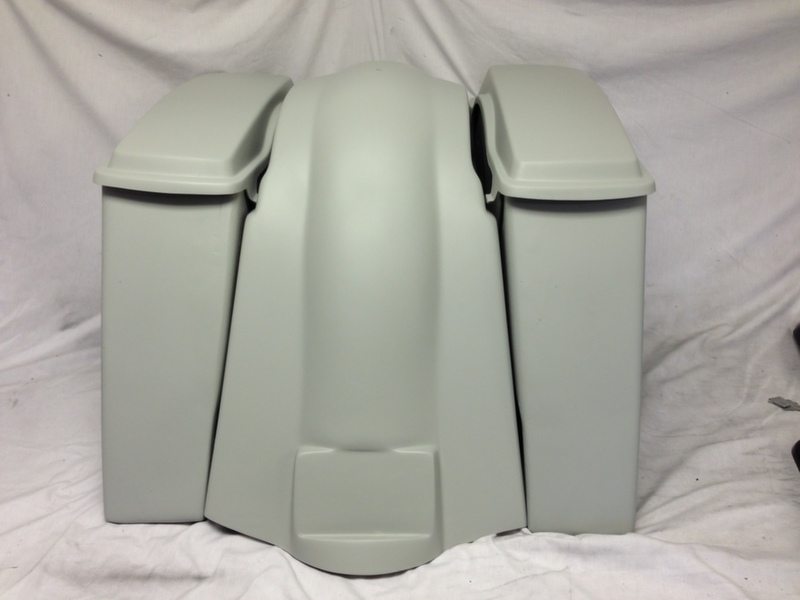 Harley Davidson 6" Softail Heritage Extended Stretched Saddlebags Lids Fender No Cut Out