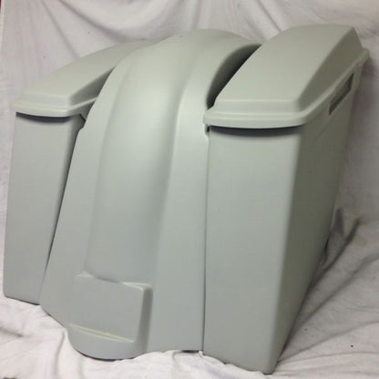 Harley Davidson 6" Softail Heritage Extended Stretched Saddlebags Lids Fender No Cut Out
