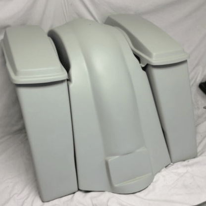 Harley Davidson Softail Heritage 4" Extended Stretched Saddlebags Lids Fender No Cut Out