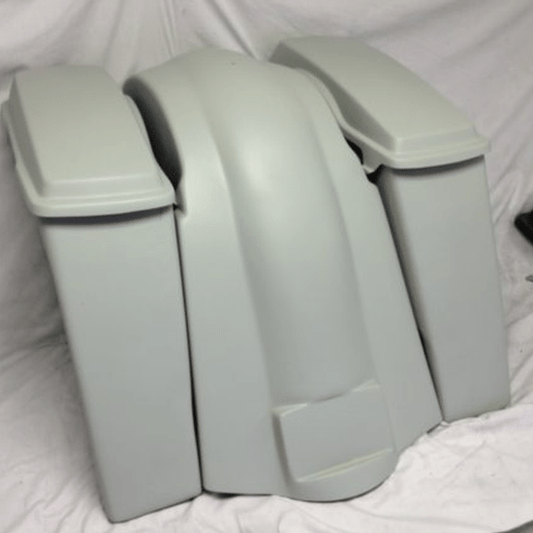 Harley Davidson Softail Heritage 4" Extended Stretched Saddlebags Lids Fender No Cut Out