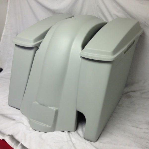 Harley Davidson 6" Softail Heritage Extended Stretched Saddlebags Lids Fender Right CutOut