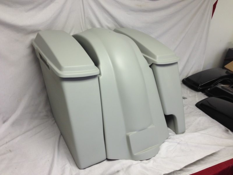 Harley Davidson 6" Softail Heritage Extended Stretched Saddlebags Lids Fender Right CutOut