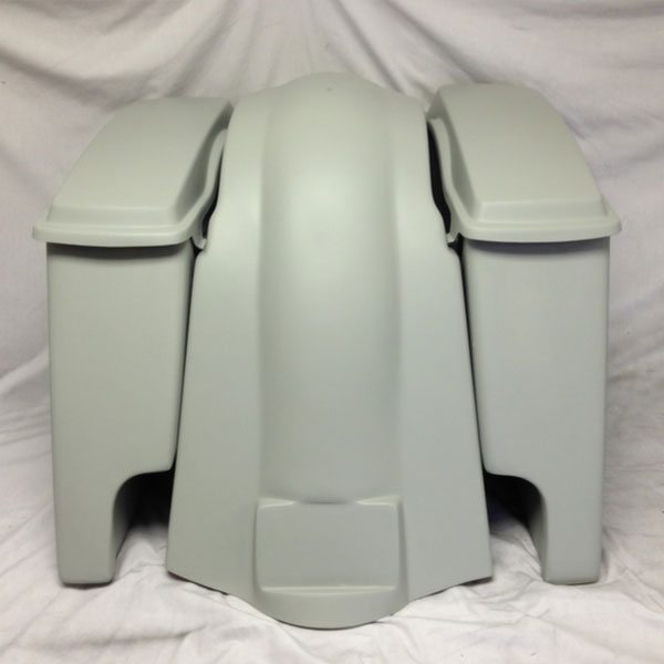 Harley Davidson 6" Softail Heritage Extended Stretched Saddlebags Lids Fender Dual CutOuts