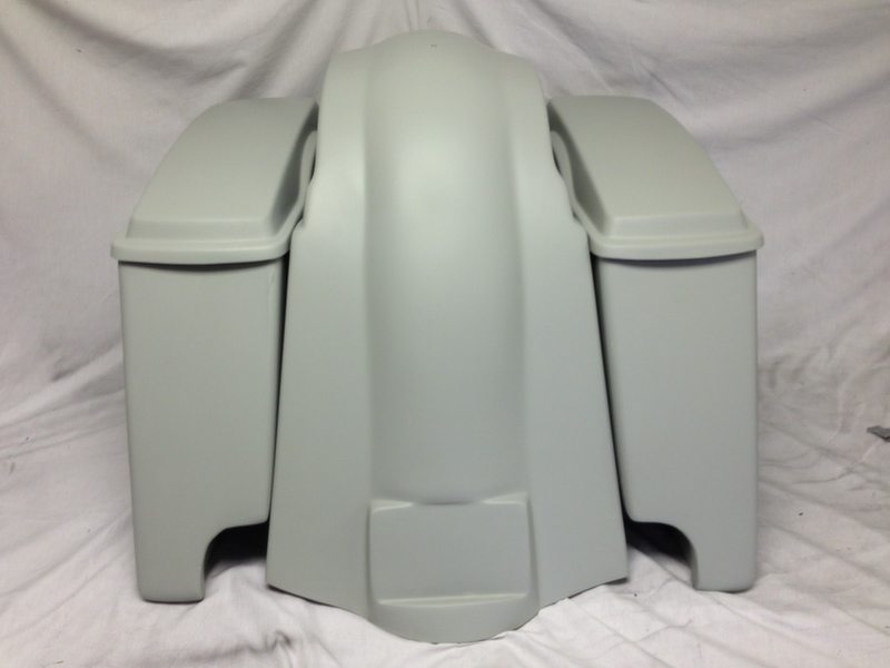 Harley Davidson Softail Heritage 4" Extended Stretched Saddlebags Lids Fender Dual CutOuts