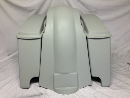 Harley Davidson Softail Heritage 4" Extended Stretched Saddlebags Lids Fender Dual CutOuts