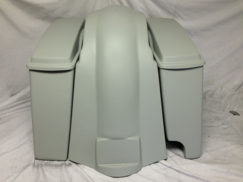 Harley Davidson 4" Extended Stretched Saddlebags, Lids Right Side With CutOut