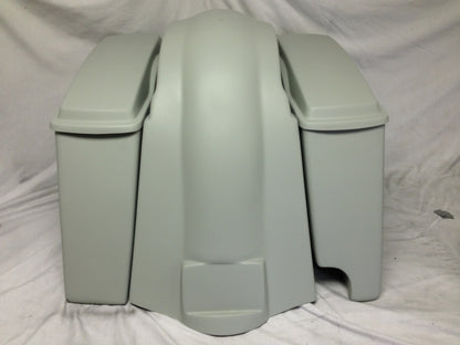 Harley Davidson 4" Extended Stretched Saddlebags, Lids Right Side With CutOut