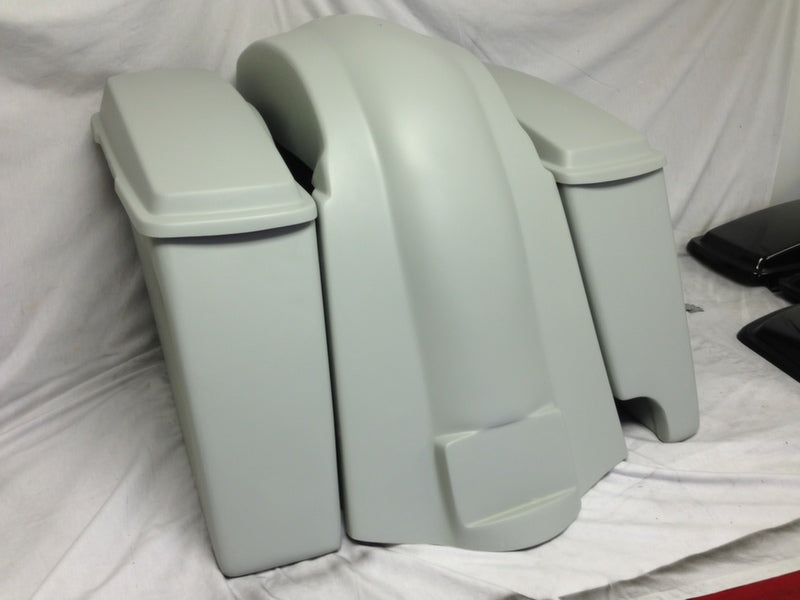 Harley Davidson 6" Touring Extended Stretched Saddlebags Lids Right Cut Out
