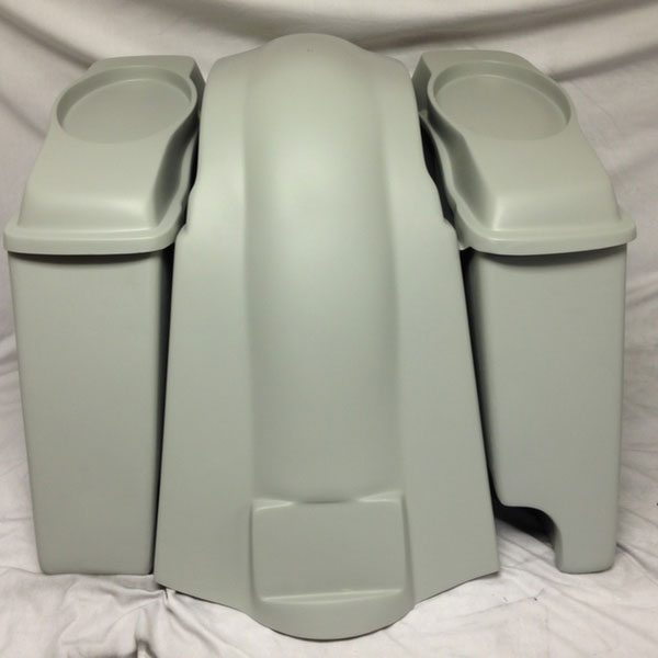 Harley Davidson Heritage Softail 4" Extended Saddlebags 6.5" Speaker Lids   Fender Right Cutout