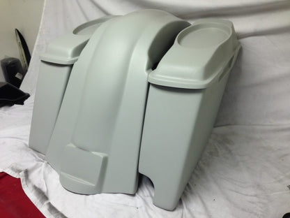 Harley Davidson 6" Heritage Softail Extended Saddlebags 6 x 9 Speaker Lids   Fender Right Cutout