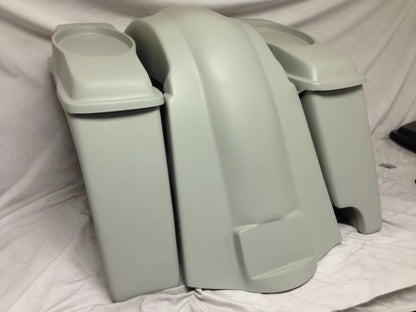 Harley Davidson 6" Heritage Softail Extended Saddlebags 6.5" Speaker Lids   Fender Right Cutout