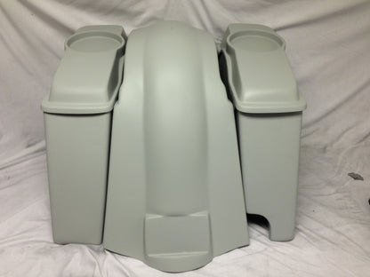 Harley Davidson 6" Stretched Extended Saddlebags 6.5" Speaker Lids Fender Right Cutout