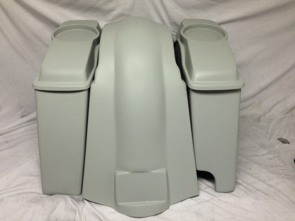 Harley Davidson 6" Heritage Softail Extended Saddlebags 6.5" Speaker Lids   Fender Right Cutout