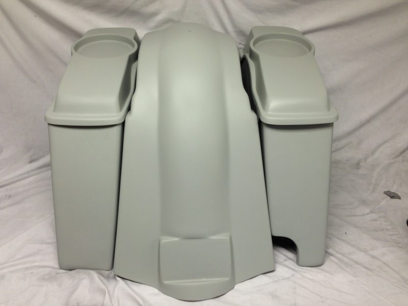 Harley Davidson Heritage Softail 4" Extended Saddlebags 6.5" Speaker Lids   Fender Right Cutout