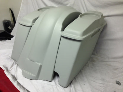 Harley Davidson 6" Stretched Extended Saddlebags 6 x 9 Speaker Lids Fender Right Cut out