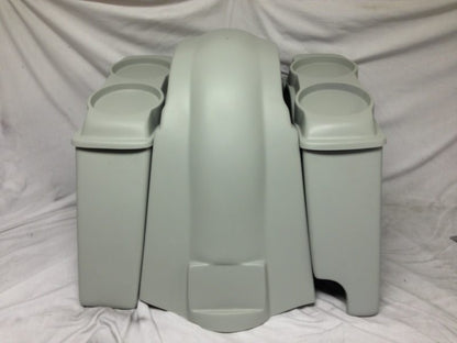 Harley Davidson Heritage Softail 4" Extended Saddlebags 6.5" Speaker Lids   Fender Right Cutout