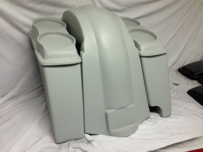 Harley Davidson 6" Stretched Extended Saddlebags Dual 6 X 9 Speaker Lids Fender Right Cut out