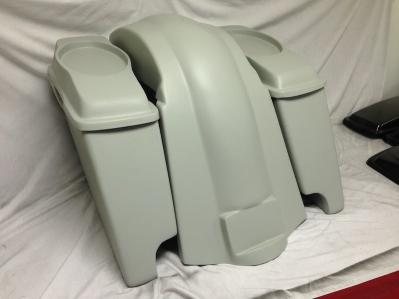 Harley Davidson Heritage Softail 4" Extended Saddlebags 6 x 9 Speaker Lids   Fender Dual Cutouts