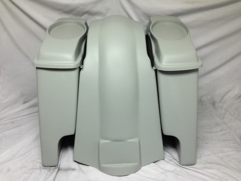 Harley Davidson 6" Extended Saddlebags with Cut Outs and 6.5" Speaker Lids - Not Painted