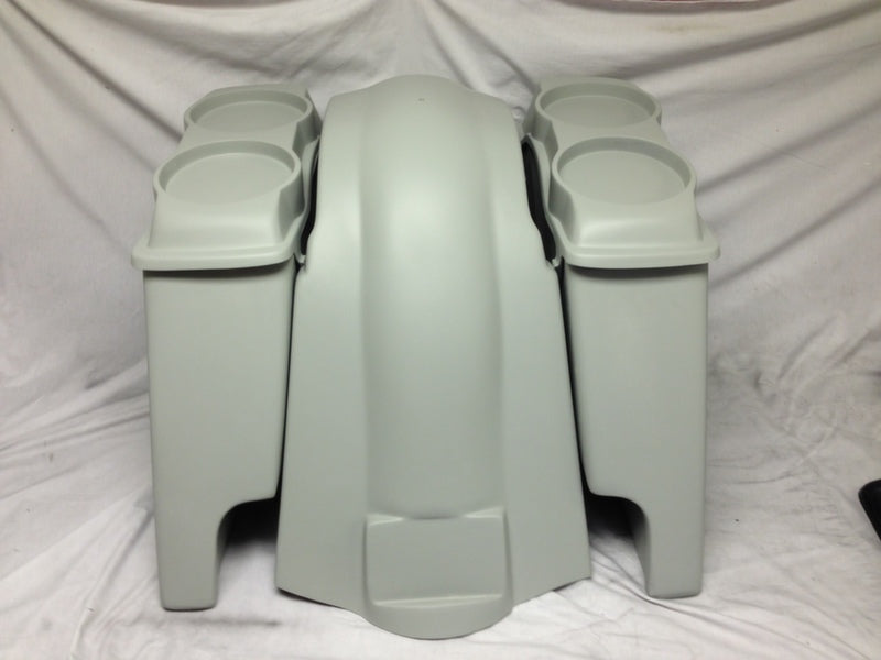 Harley Davidson 4" Extended Saddlebags   Dual 6 X 9 Speaker Lids With Cut Outs