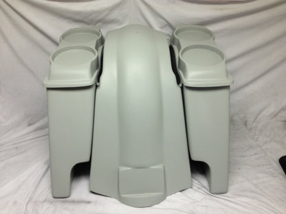 Harley Davidson 4" Extended Saddlebags   Dual 6 X 9 Speaker Lids With Cut Outs