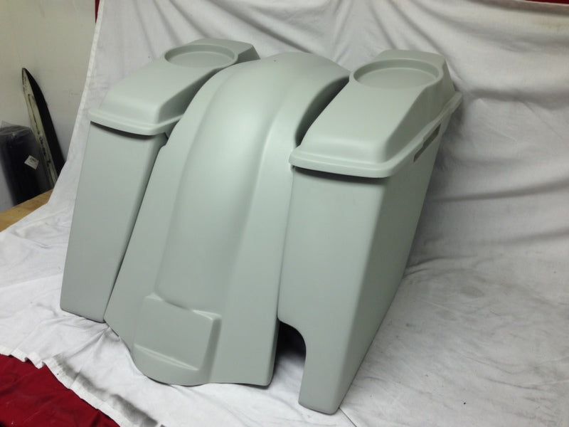 Harley Davidson Heritage Softail 4" Extended Saddlebags 6 x 9 Speaker Lids Fender Right Cutout