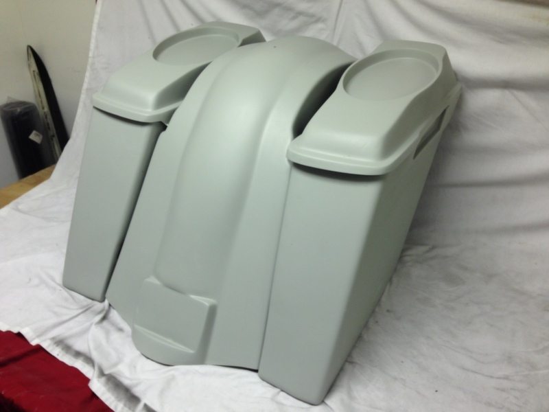 Harley Davidson 6" Heritage Softail Extended Saddlebags 6.5" Speaker Lids   Fender No Cutouts