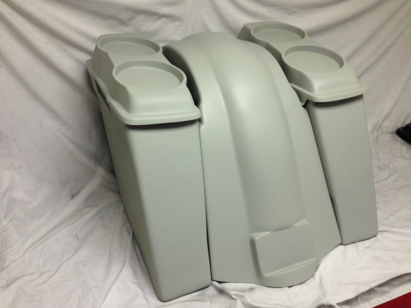 Harley Davidson 6" Heritage Softail Extended Saddlebags Dual 6 x 9 Speaker Lids   Fender No Cutouts