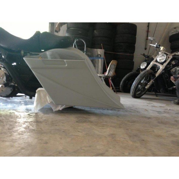 Harley Davidson Bagger 8" Stretched SaddleBags   Fender No Cut Outs   Recess Plate